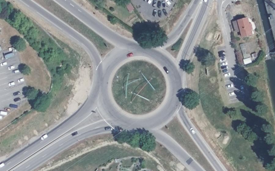 Vue aérienne du Rond-Point de Chavelot