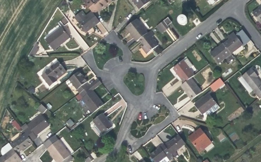 Vue aérienne du Rue du Tortillard