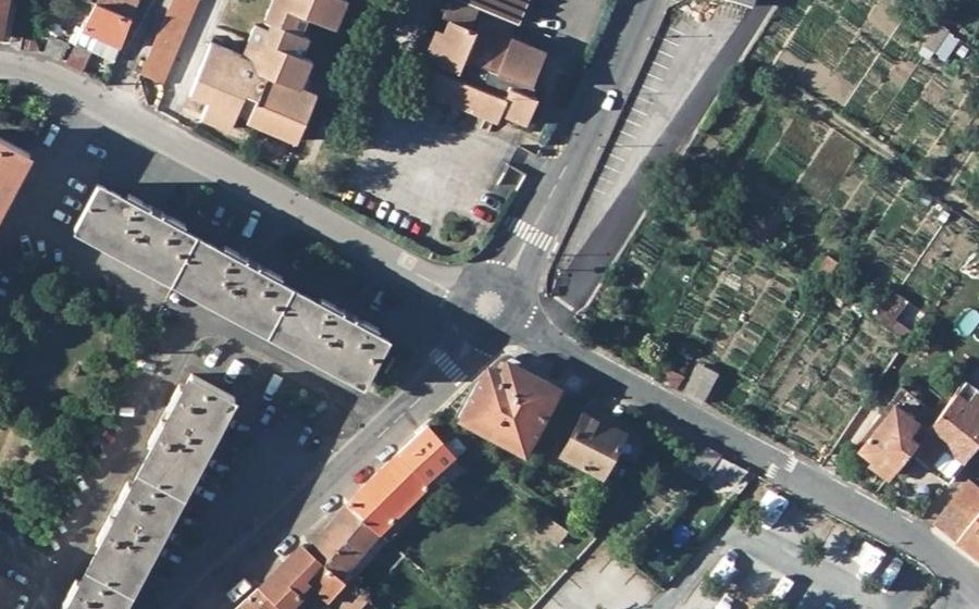 Vue aérienne du Rond-Point de la Saunerie