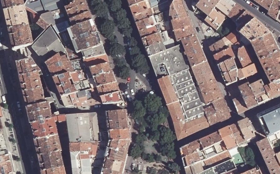 Vue aérienne du Cours Julien