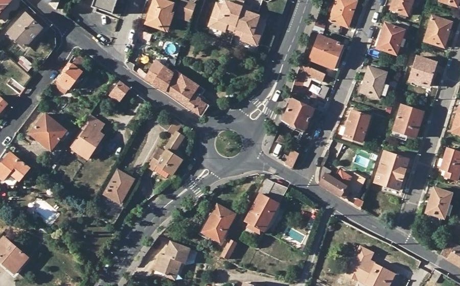 Vue aérienne du Rond-Point des Aumières