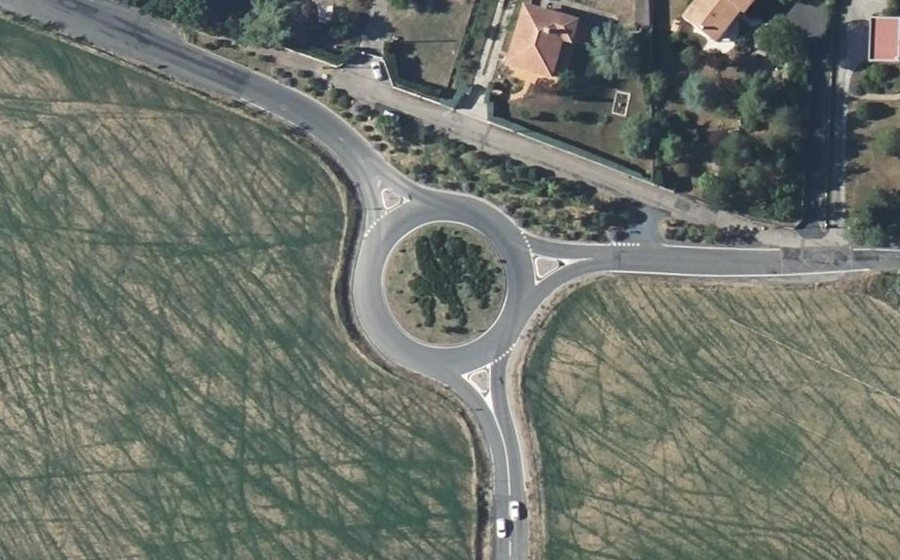 Vue aérienne du Giratoire Marcel Bourles