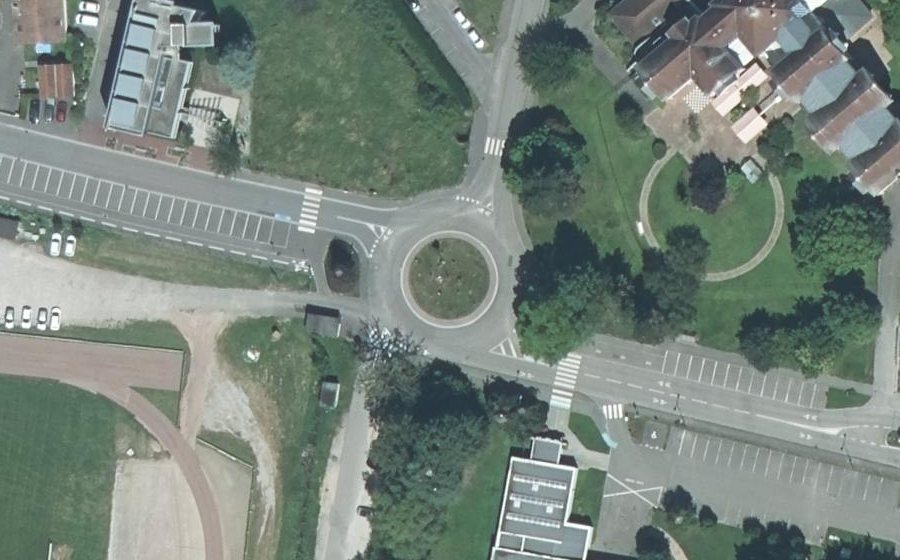 Vue aérienne du Rond-Point Esperanto