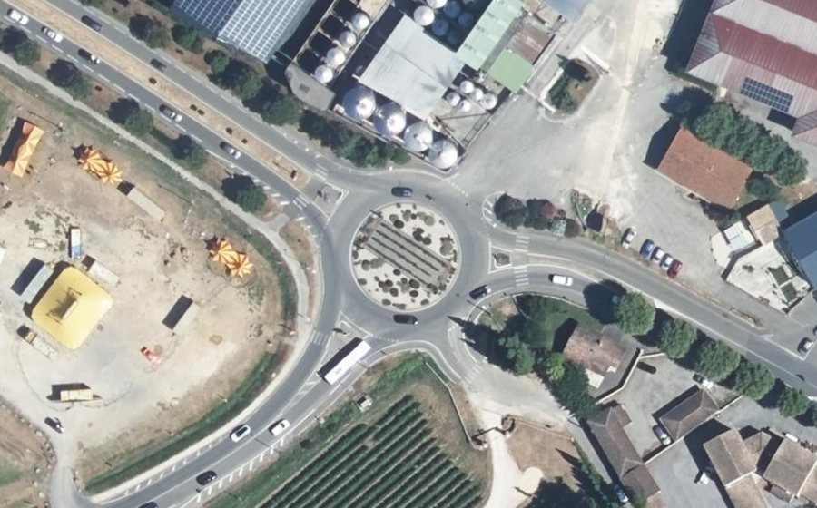 Vue aérienne du Rond-Point des Vignerons