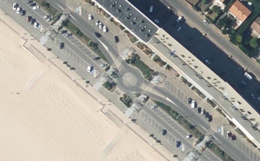 Vue aérienne de la Esplanade de la Mer