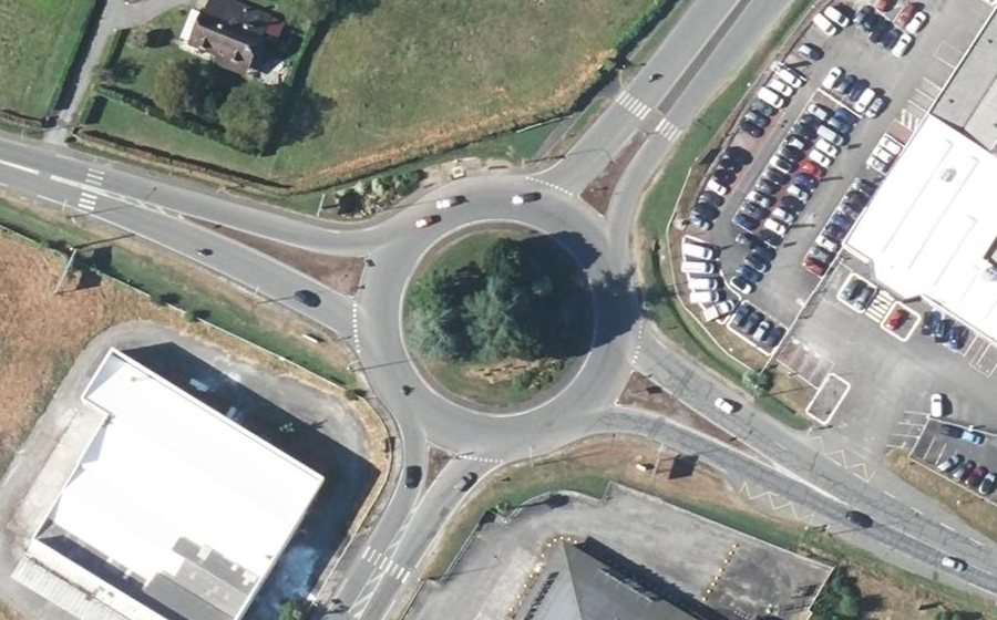 Vue aérienne du Rond-Point d'Espagne