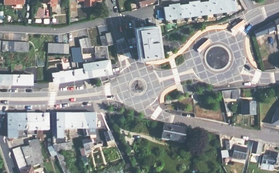 Vue aérienne du Giratoire des Sablonnières