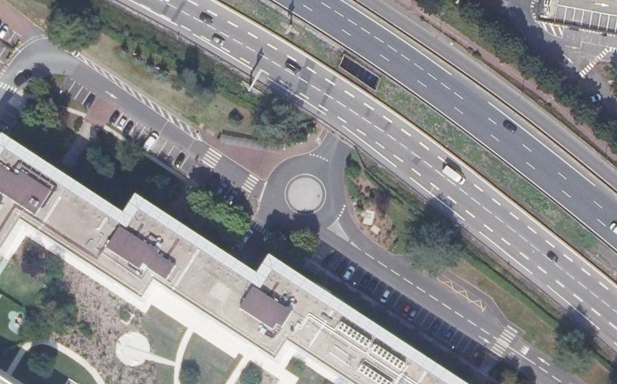 Vue aérienne du Rue de la Boursidière