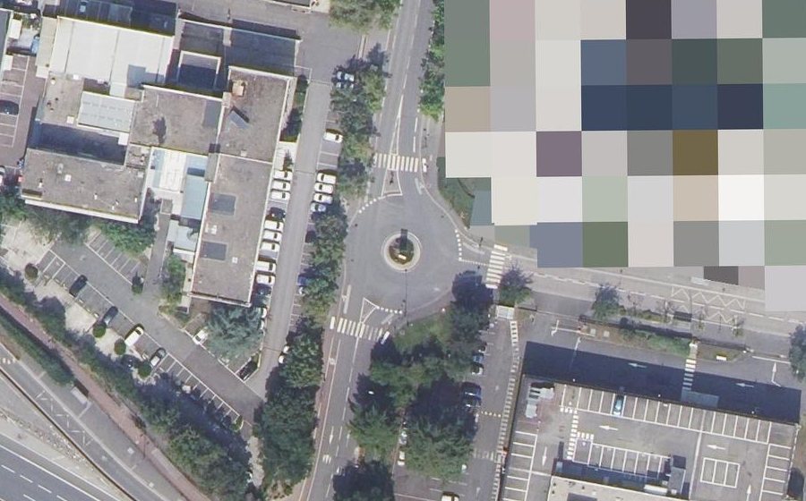 Vue aérienne du Rond-point anonyme n°350193498