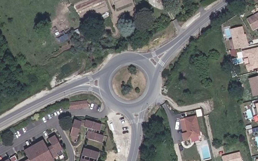 Vue aérienne du Rond-Point de la Verrerie