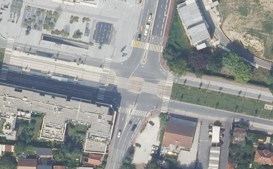 Vue aérienne du Carrefour de l'Europe
