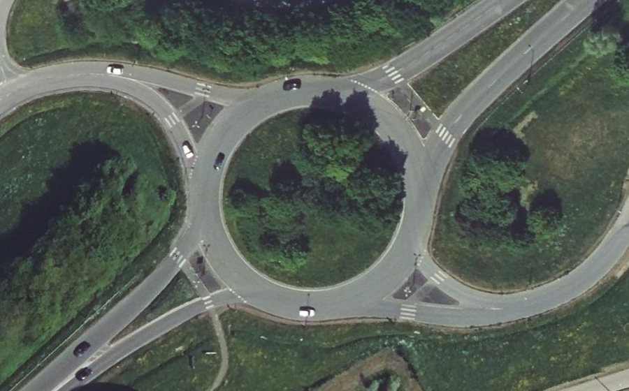 Vue aérienne du Rond-Point de l'Europe