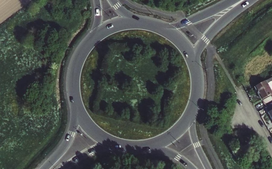 Vue aérienne du Rond-Point de l'Eurozone