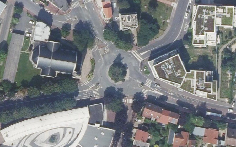 Vue aérienne du Carrefour des Blagis