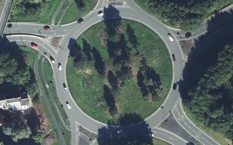 Vue aérienne du Rond-Point d’Éleu