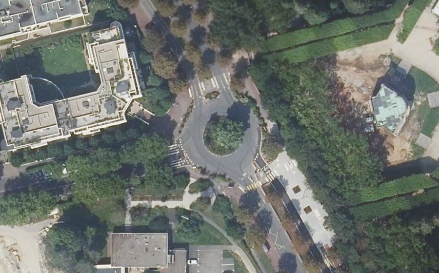 Vue aérienne du Rond-Point de Hanovre
