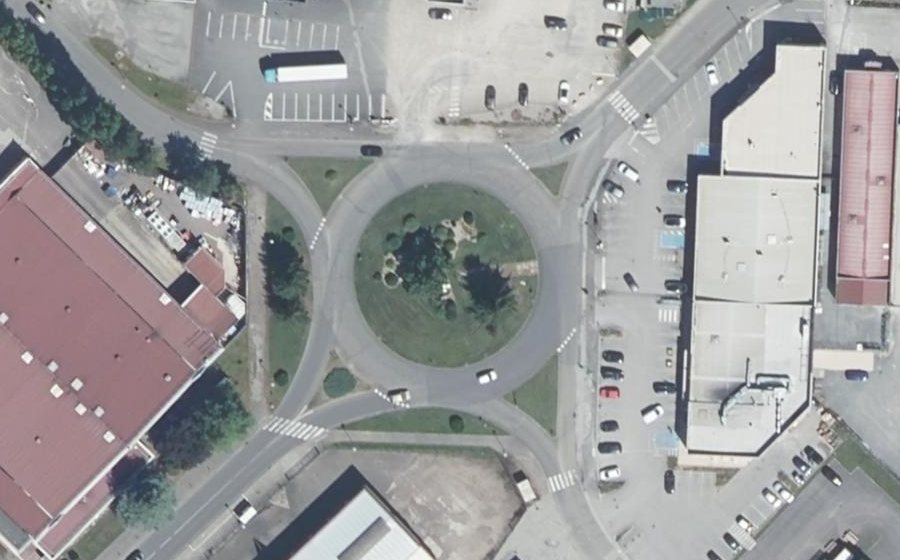 Vue aérienne du Rond-Point Rigny Fontaine