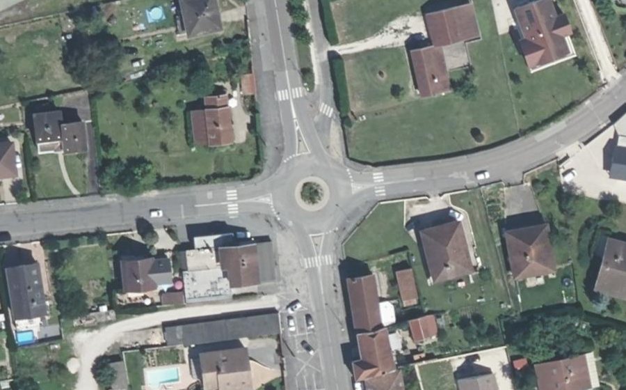 Vue aérienne du Rond-Point des Capucins