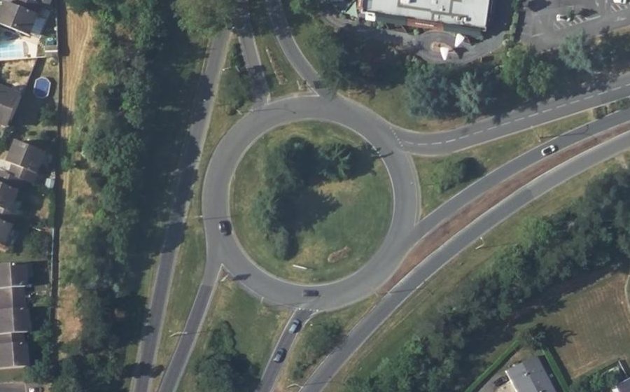 Vue aérienne du Rond-Point Pierre Brossolette