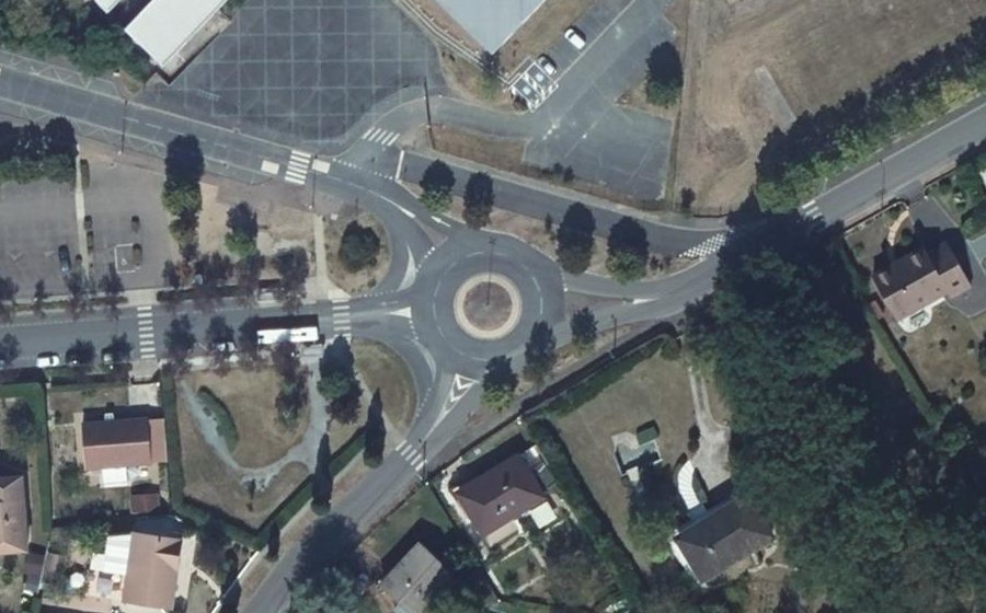 Vue aérienne du Rond-Point G. Blanchard