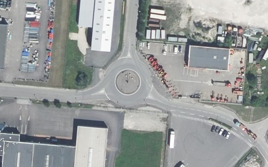 Vue aérienne du Rond-Point Charles Millot