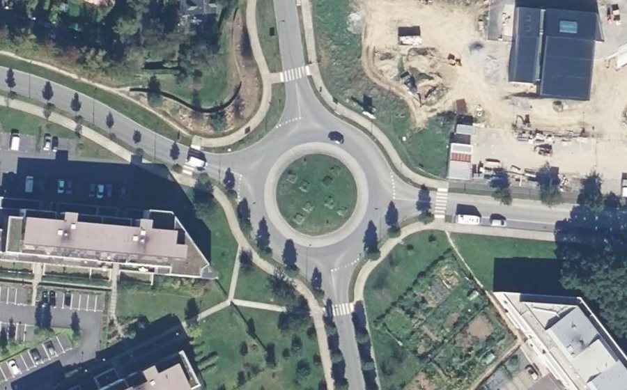 Vue aérienne du Rond-Point de la Morinais