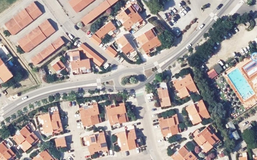 Vue aérienne du Boulevard de la Plage