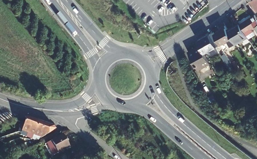 Vue aérienne du Giratoire d'Houdain-Centre