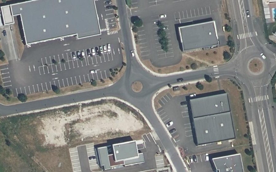 Vue aérienne du Rond-Point du Souvenir