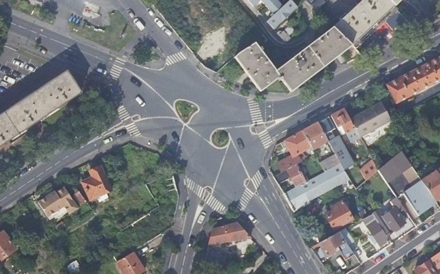 Vue aérienne du Rond-Point Ambroise Croizat
