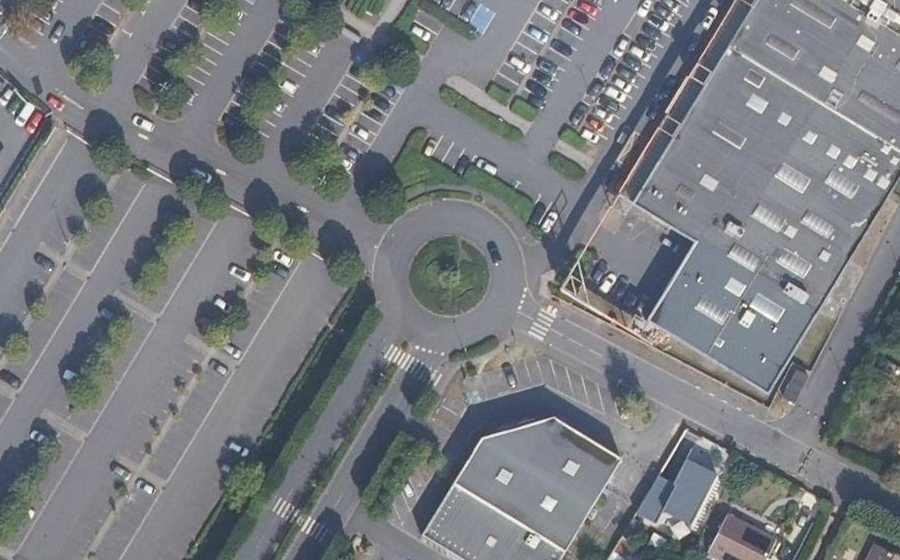 Vue aérienne du Mail des Copistes