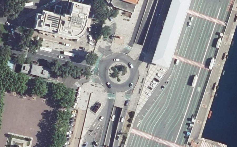Vue aérienne du Rond-Point Maurice Noguès