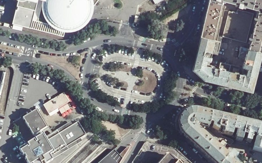 Vue aérienne du Rond-Point du Maréchal-Leclerc de Hautecloque