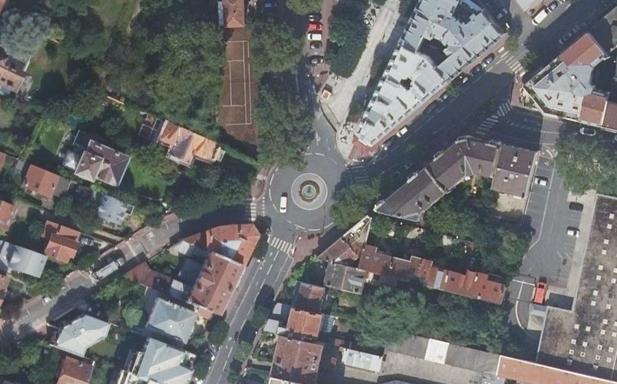 Vue aérienne du Rond-Point d'Artachat