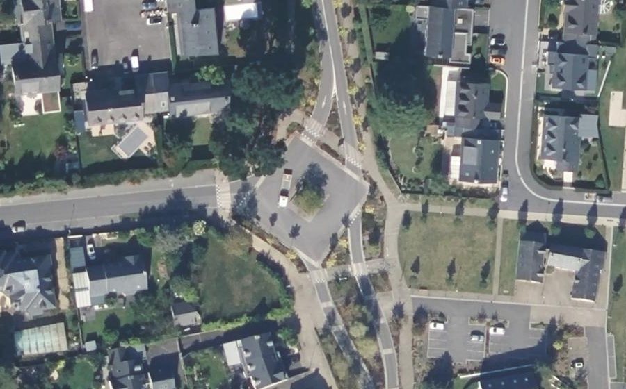 Vue aérienne du Rond-Point Schuman