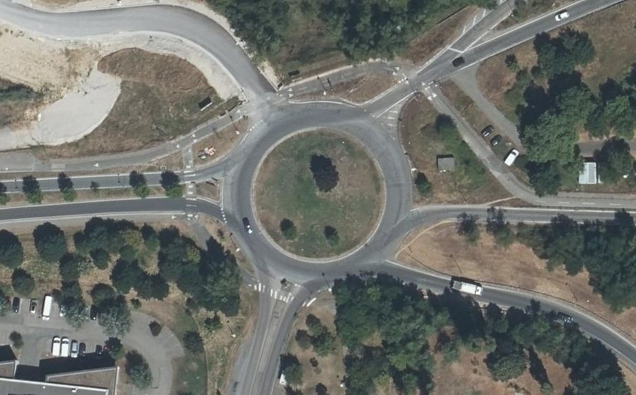 Vue aérienne du Rond-Point de Sermenaz