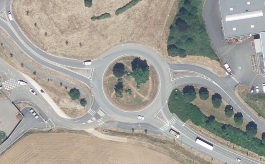 Vue aérienne du Rond-Point du Mont-Vaudois