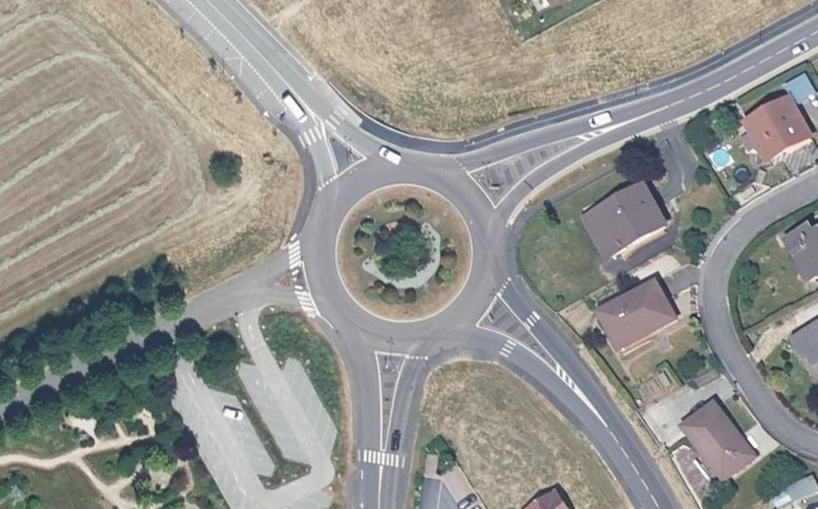 Vue aérienne du Rond-Point du Chemin-Vert
