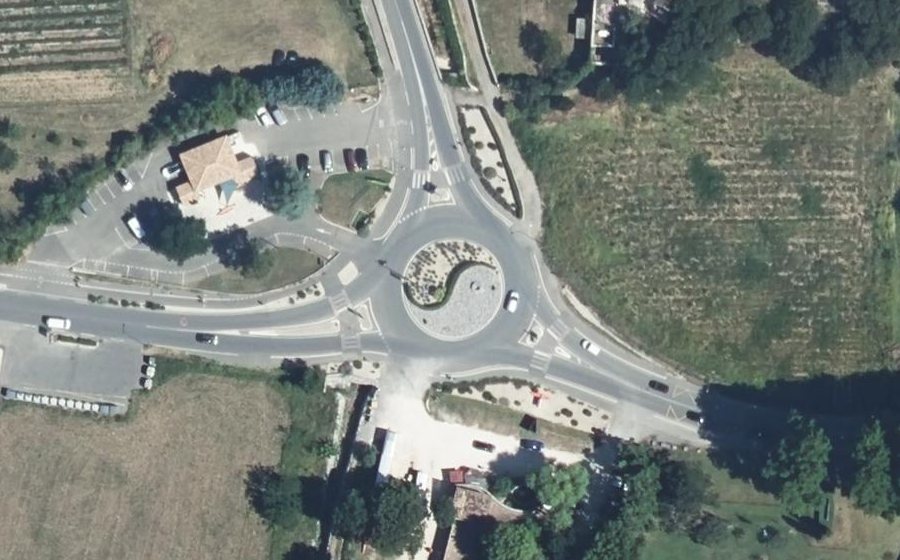 Vue aérienne du Rond-Point des Gorges