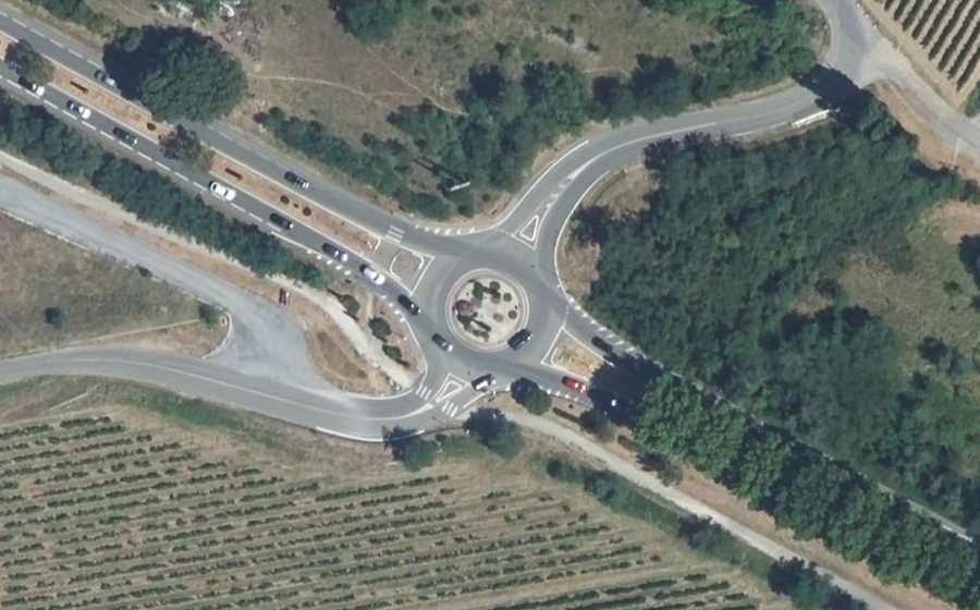 Vue aérienne du Rond-Point de la Prépaillère
