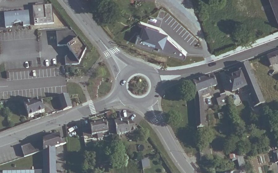 Vue aérienne du Giratoire de Neufahrn