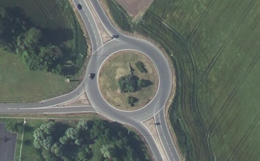 Vue aérienne du Rond-Point de la Cousinière