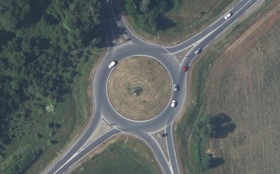 Vue aérienne du Rond-Point du Pautron