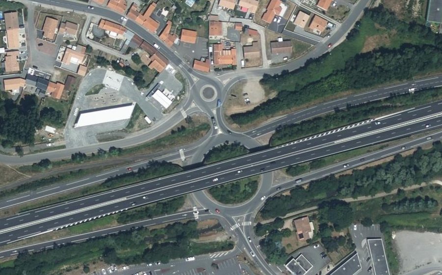 Vue aérienne du Rond-Point Porte de Noirmoutier