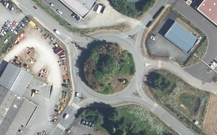Vue aérienne du Rond-Point Victor Renaud