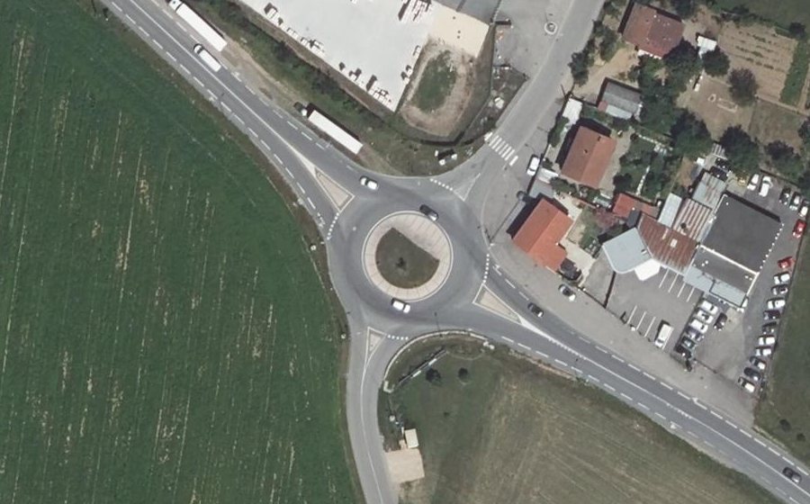 Vue aérienne du Giratoire de l'Égalité