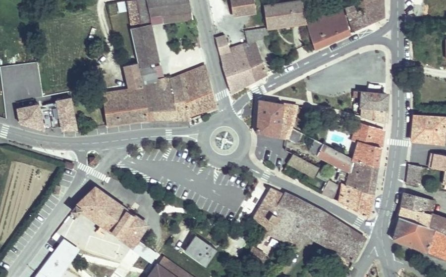 Vue aérienne du Place de la Mairie