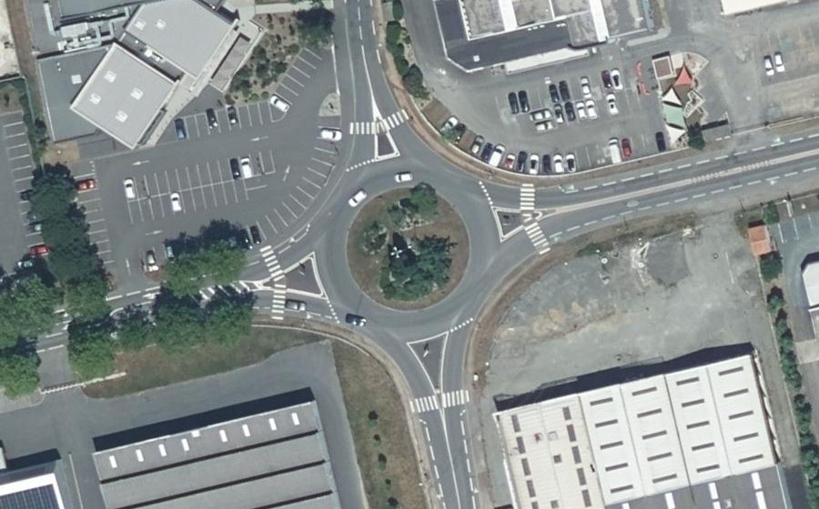 Vue aérienne du Rond-Point des Ecobuts