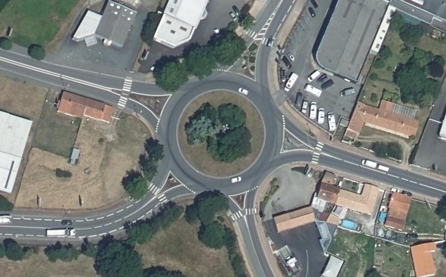 Vue aérienne du Rond-Point de la Rémonière