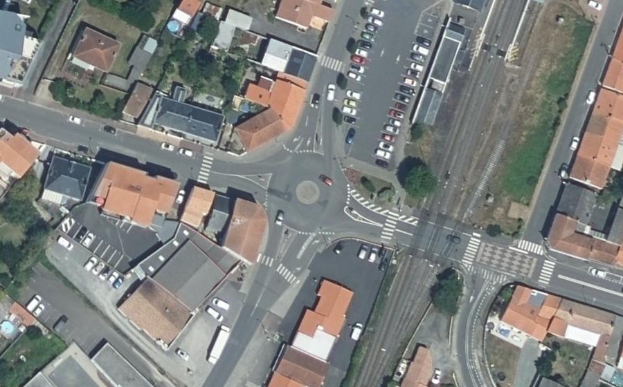 Vue aérienne du Rond-Point de la Gare
